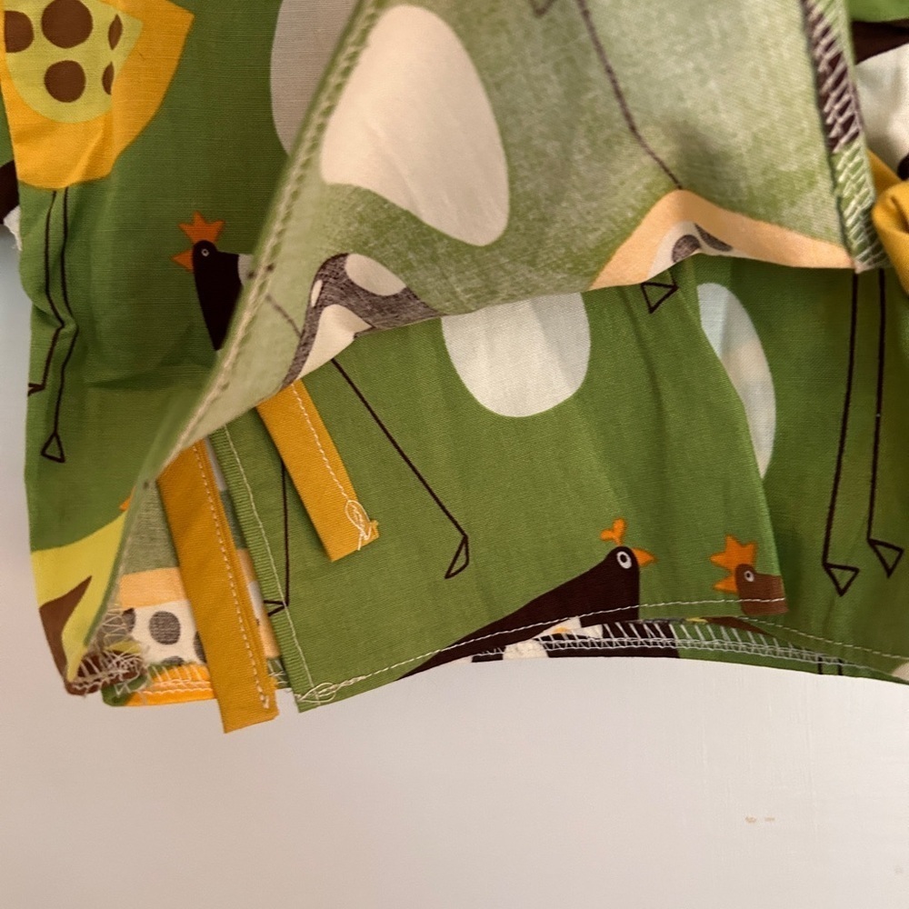 Handmade Baby Kimono Jacket in Whimsical Chicken & Egg Fabric Newborn-12m - Picture 5 of 7